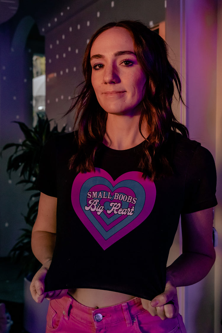 Small Boobs, Big Heart Cropped Top