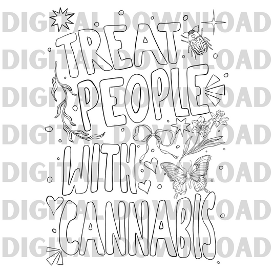 DIGITAL DOWNLOAD - Treat People Coloring Page