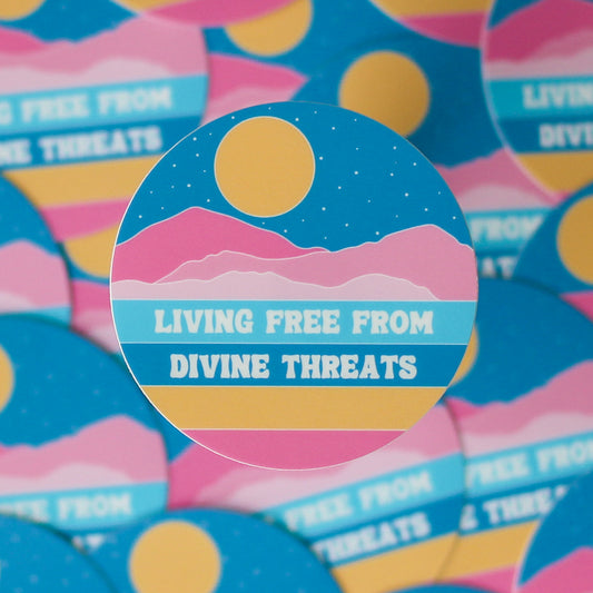 Living Free from Divine Threats Sticker