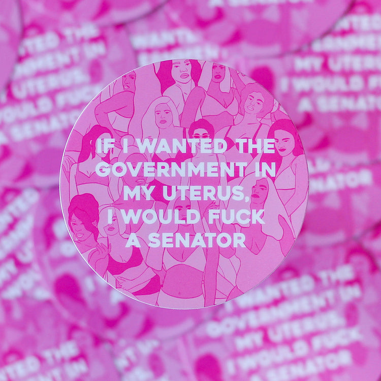 Fuck a Senator Sticker