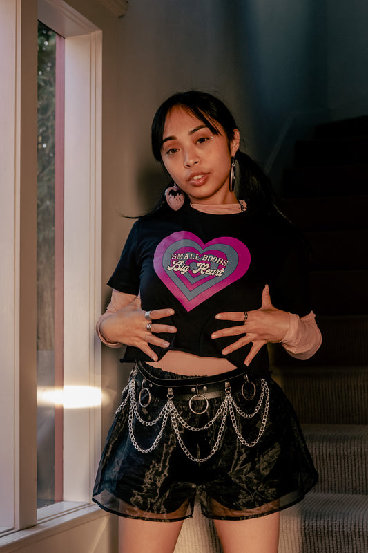 Small Boobs, Big Heart Cropped Top